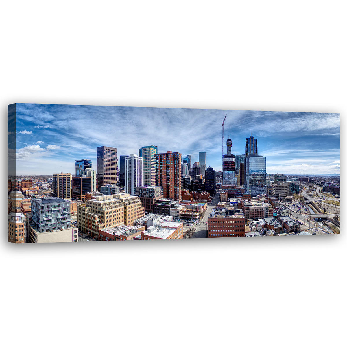 WANDBILD gebäude in new york - Grau, Textil (90/30cm) - Feeby