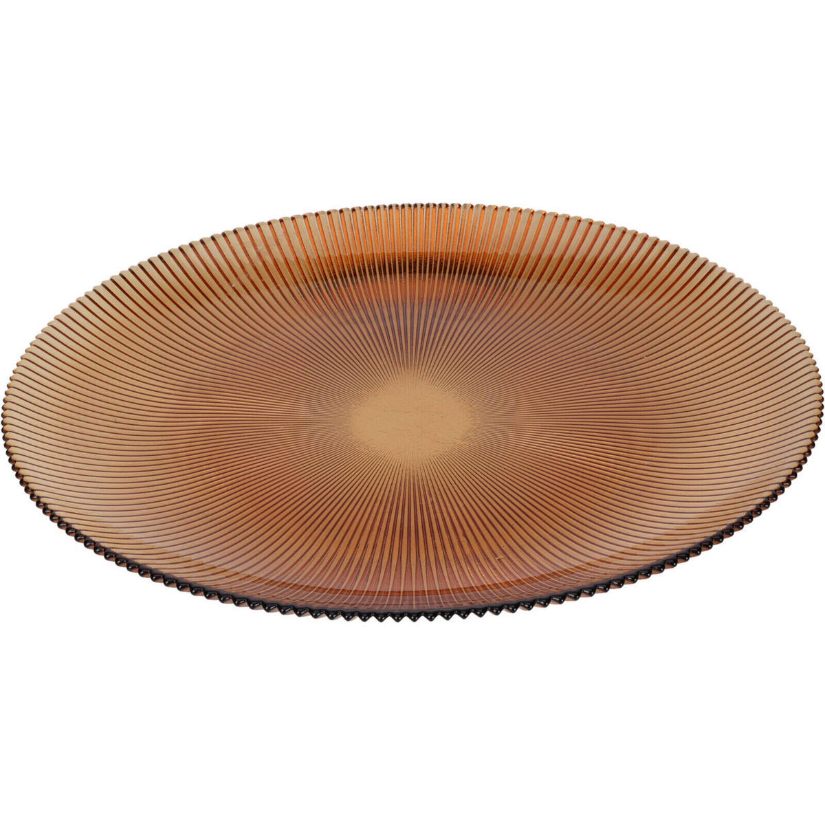 TELLER Amber Ø 32 cm - Orange, Glas (32cm) - Home Styling Collection