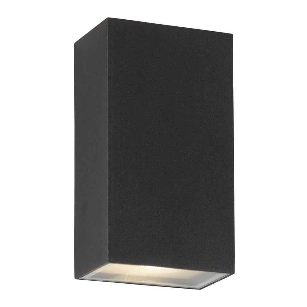 LED AUSSEN-WANDLEUCHTE Aluminium Schwarz - Schwarz, Glas (9/16.2/6cm) - SearchLight