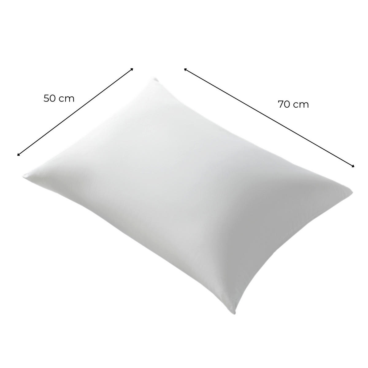 KOPFKISSEN 50x70 cm Microfaserkissen Schlafkissen - Weiß, Textil (50/70cm) - Gowoll