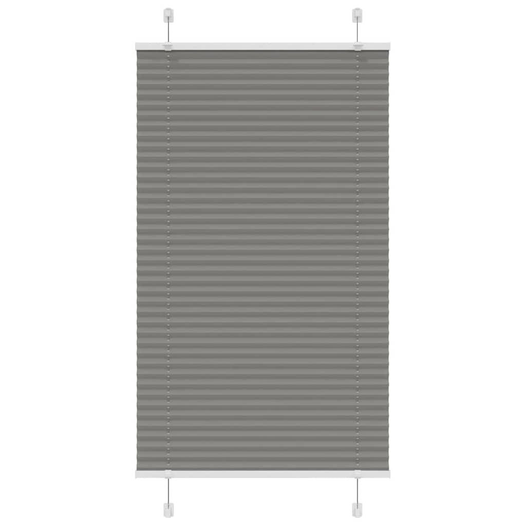 PLISSEE 80/100 cm Stoffbreite 79,4 cm aus Polyester Anthrazit - Anthrazit, Textil (80/100cm) - vidaXL