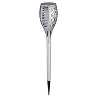 LED AUSSENLEUCHTE Solarleuchte Silber Kunststoff - Silberfarben, Kunststoff (10/10/58cm)