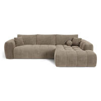 ECKSOFA rechtwinklig SKY Köpergewebe Taupe 310cm - Taupe, Textil (310/180cm) - Premium Interiors
