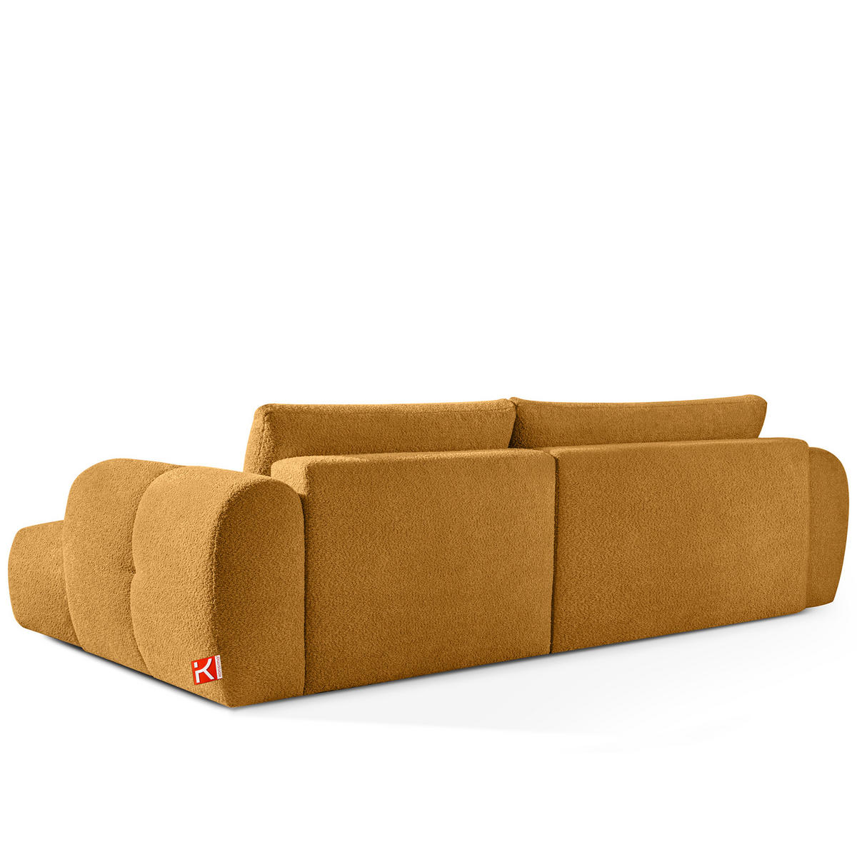 ECKSOFA RECHTS LIRA, Honigfarben, Bouclé - Honig, Holz/Holzwerkstoff (295/112cm) - KONSIMO®