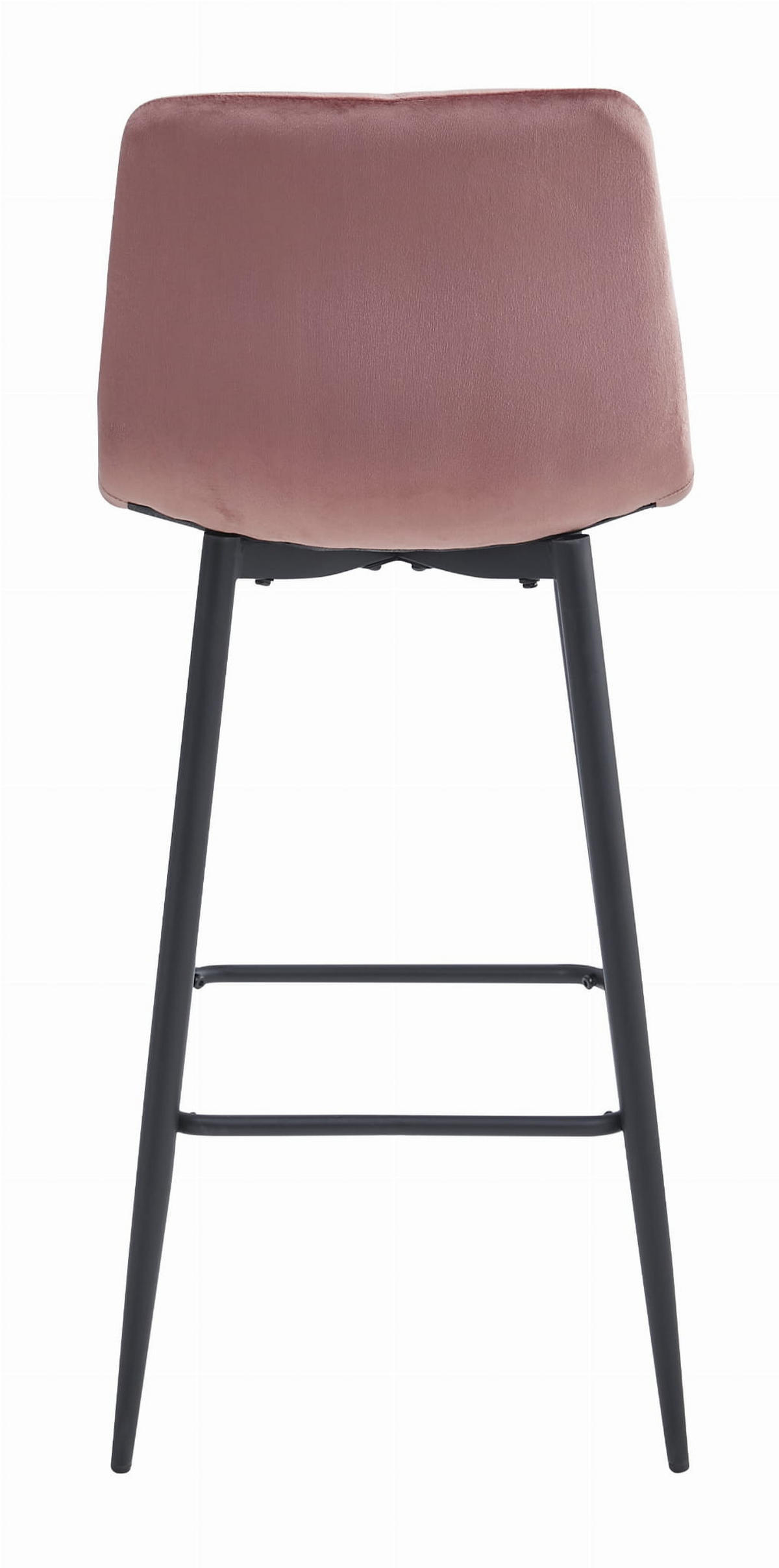 BARHOCKER KODA dunkelrosa Sitz, schwarze Basis - Dunkelrosa/Schwarz, Textil (43.5/104/32.5cm) - Valora
