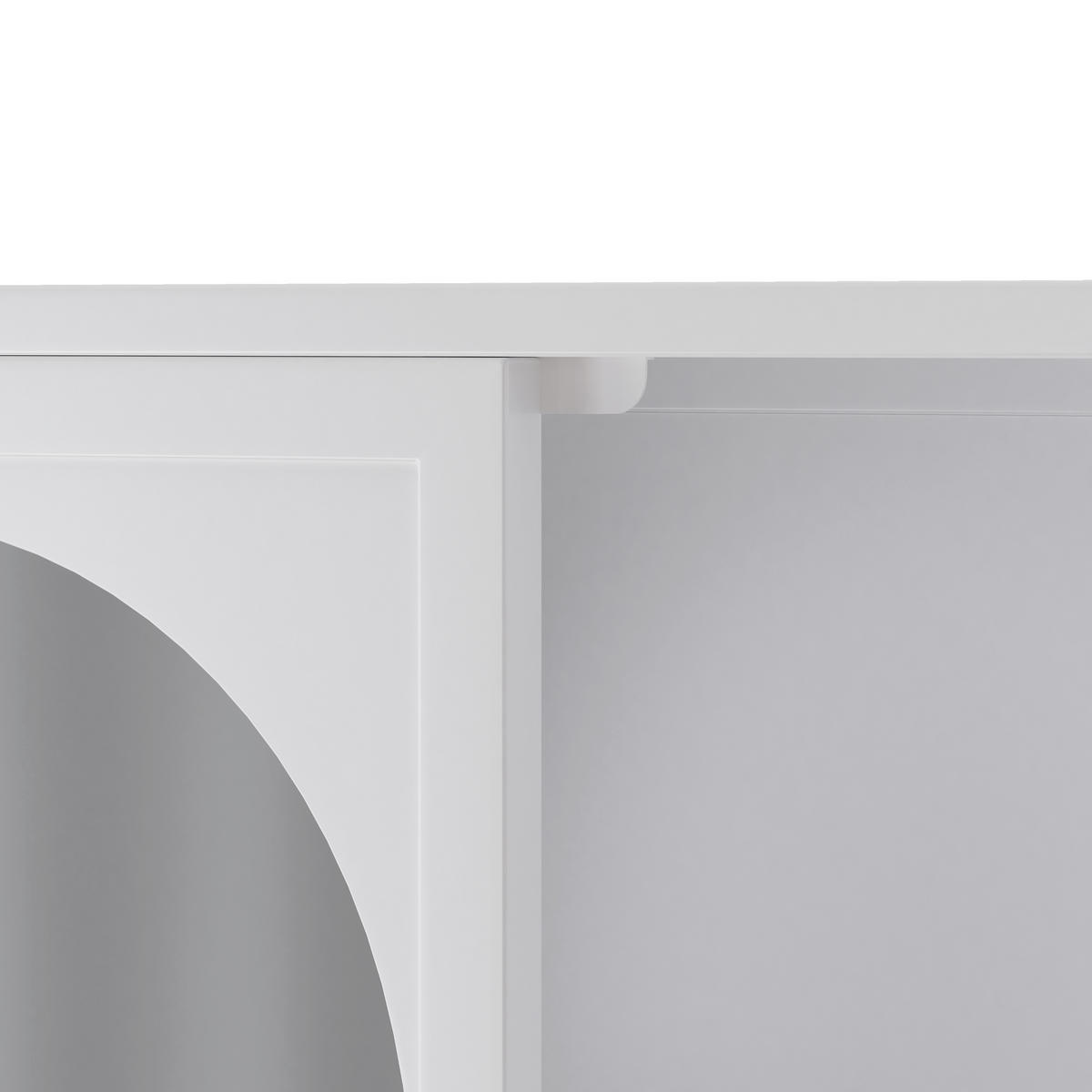 NÁSTĚNNÁ SKŘÍŇKA 120 cm, kov, 4 dvířka, šedé sklo - bílá, kov (120/70/23cm) - Urban Meuble