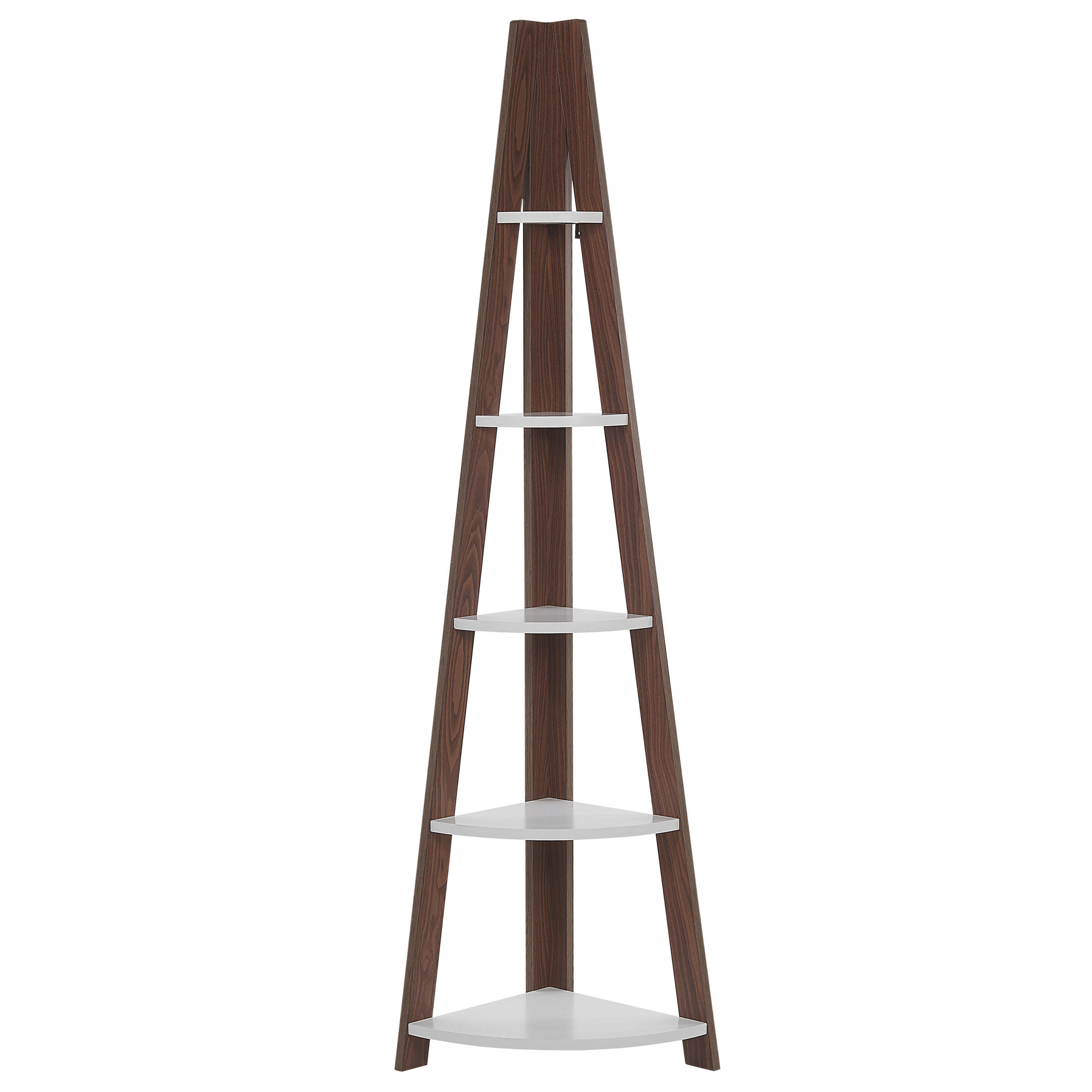 BÜCHERREGAL 5 Fächer Mobile Solo - Dunkelbraun, Holzwerkstoff (49/175/31cm) - Beliani