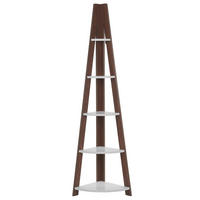 BÜCHERREGAL 5 Fächer Mobile Solo - Dunkelbraun, Holzwerkstoff (49/175/31cm) - Beliani