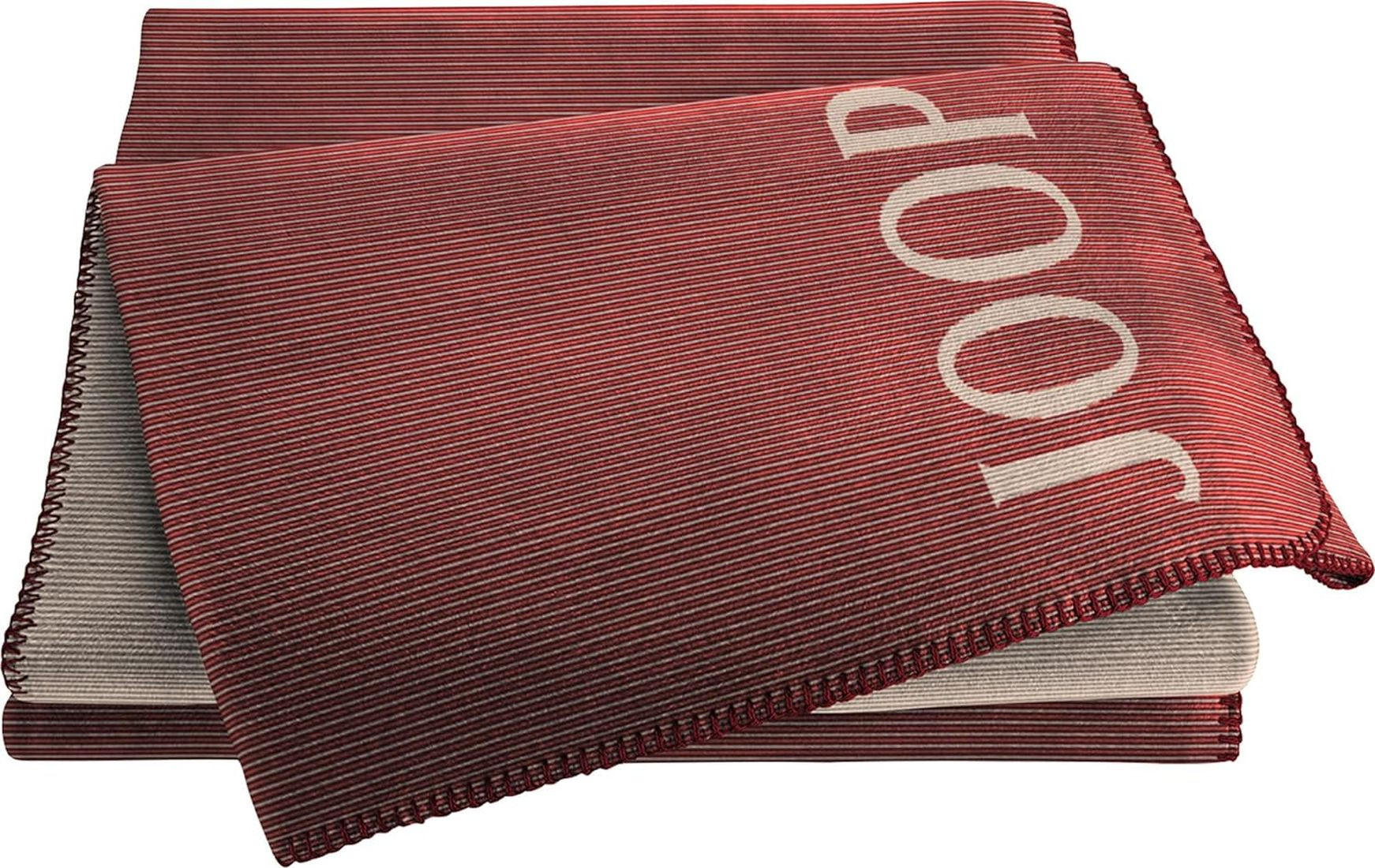 WOHNDECKE TOUCH Rouge-Natur 130 x 150cm - Weinrot, Textil (130/150cm) - Joop!