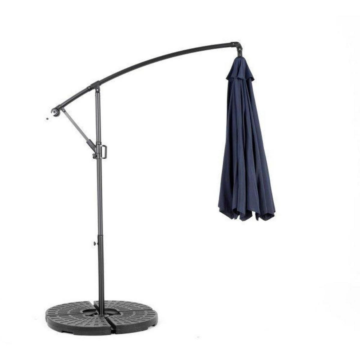 SONNENSCHIRM 295x295cm,Ampelschirm,Gartenschirm,Aluminium,Sonnenschutz,Dunkelblau - Dunkelblau, Metall (295/295cm) - LVHOM