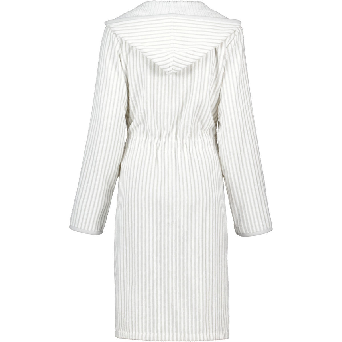 BADEMANTEL DAMEN REISSVERSCHLUSS 6416 WEISS-SILBER - 76 - Weiß, Textil (Mnull) - Cawoe