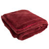 PLAID CUTIE - Pelz - Weihnachtsrot - 180/130/3 cm - Bordeaux, Fell (130/180cm) - J-Line