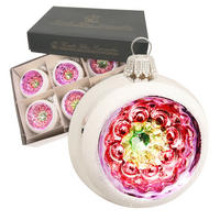 CHRISTBAUMKUGELN Reflex Retro Silberfarbig 8cm (Glas / 6 Stk.) - Silberfarben, Glas (8/8/8cm) - Krebs Glas Lauscha
