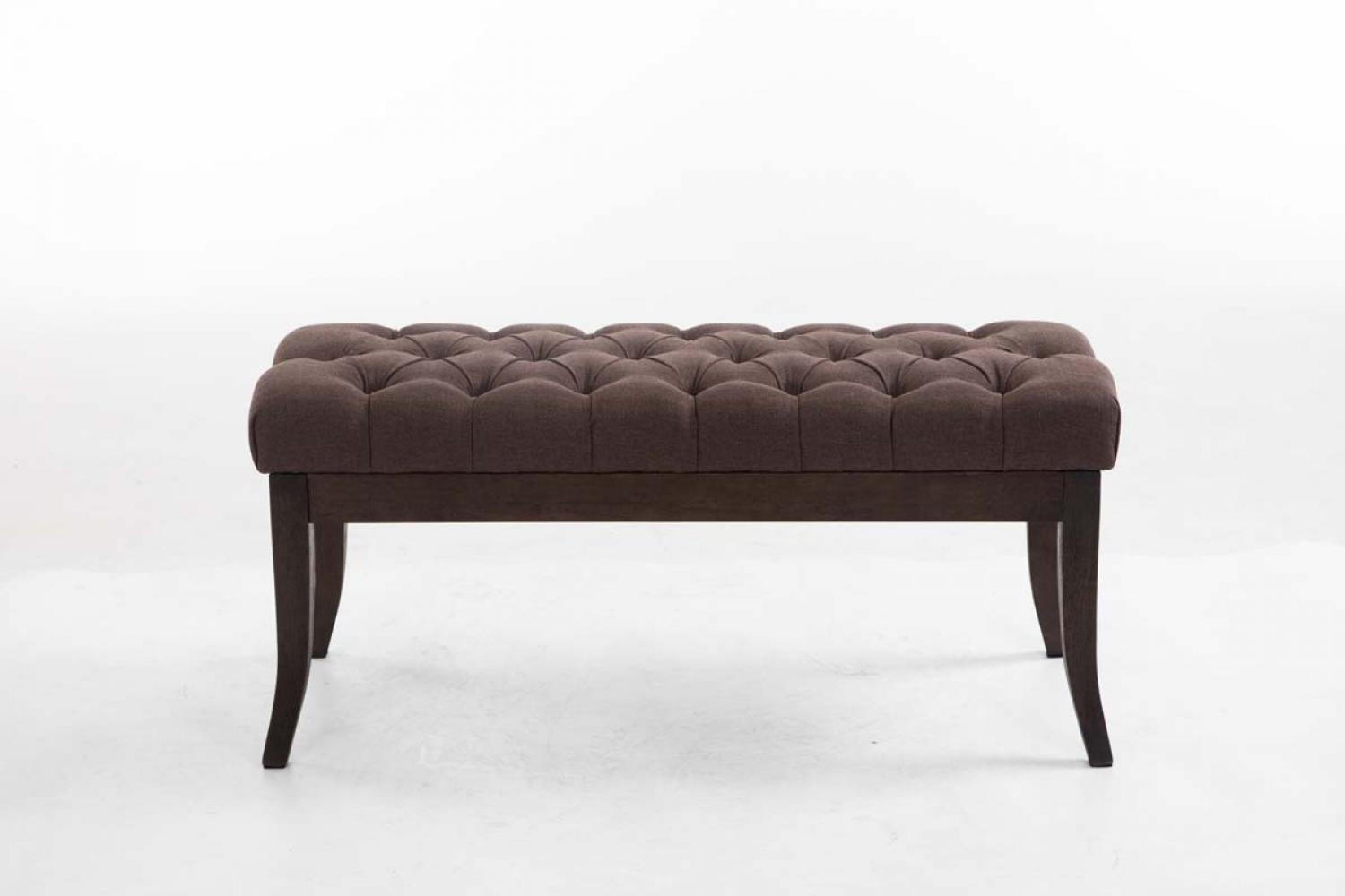 SITZBANK 100/38 cm Stoff Braun - Braun, Holz/Textil (100/46/38cm) - CLP