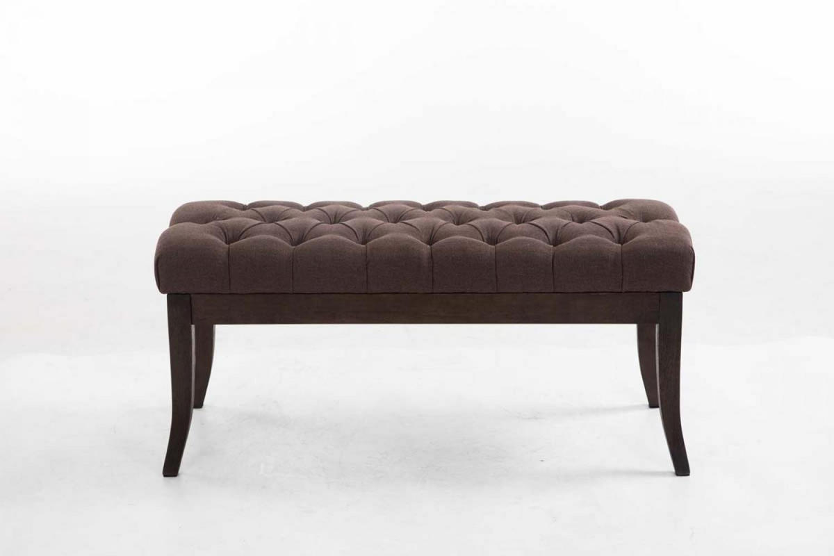 SITZBANK 100/38 cm Stoff Braun - Braun, Holz/Textil (100/46/38cm) - CLP