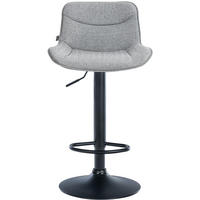 BARHOCKER Vulcano Stoff schwarz grau - Schwarz/Grau, Textil/Metall (49/106/51cm) - TPFLiving