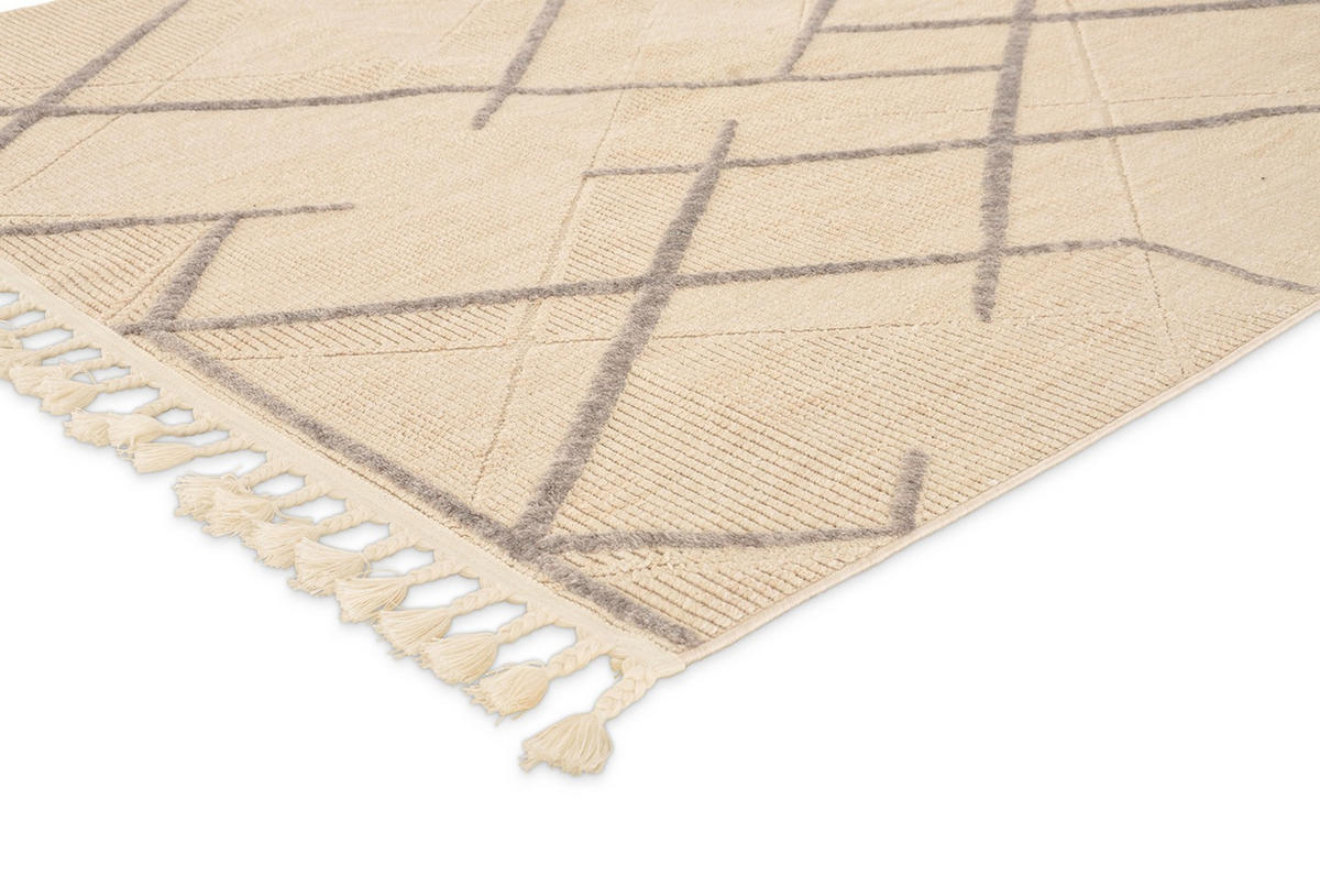 FLACHGEWEBE-TEPPICH Capo Creme/Grau 200x290 cm - Multicolor, Textil (200/290cm) - Vercai Rugs