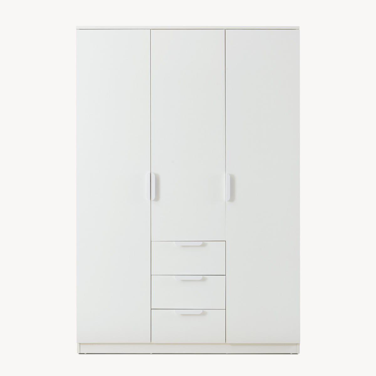 KLEIDERSCHRANK Eiselfing - Weiß, Holzwerkstoff (120/176/52cm) - [en.casa]