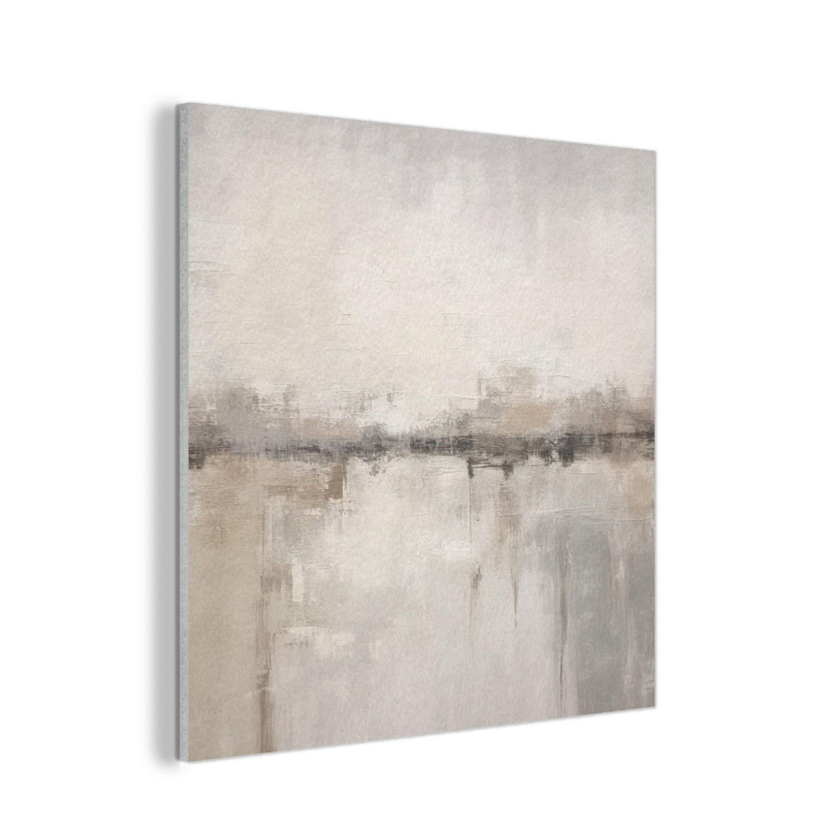 AKUSTIKPANEEL Moderne Kunst - Abstrakt - Beige 90x90 cm - Beige, Textil (90/0.9/90cm) - MuchoWow