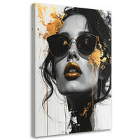 LEINWANDBILD Menschen & Charaktere 70x100cm - Goldfarben, Textil (70/100cm) - Feeby