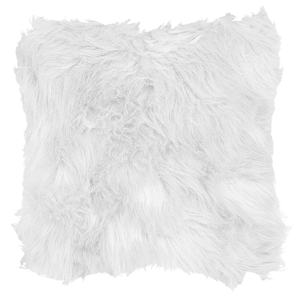 DEKOKISSEN 2er-Set Weiß 42/42 cm Lubha - Weiß, Textil (42/42cm) - Beliani