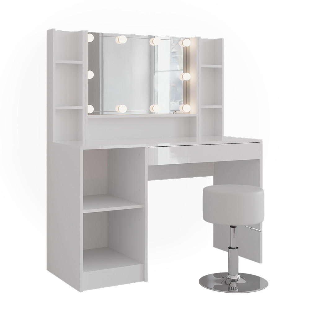 Vicco TOALETNÍ STOLEK Sherry Bílá/bílý vysoký lesk 119.8 cm 6 dílů