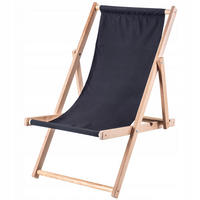 HOLZLIEGESTUHL 80 x 63 cm, Schwarz - Schwarz, Holz (53/78cm) - KADAX