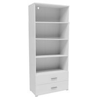 BÜCHERREGAL CR3-ST4 Weiß 69/34/180 cm - Weiß, Holzwerkstoff (69/180/34cm)
