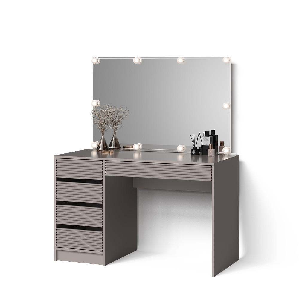 SCHMINKTISCH Imola Cashmere 120 cm mit LED Beleuchtung - Kaschmir, Holzwerkstoff (120/75/55cm) - Livinity®