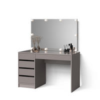 SCHMINKTISCH Imola Cashmere 120 cm mit LED Beleuchtung - Kaschmir, Holzwerkstoff (120/75/55cm) - Livinity®