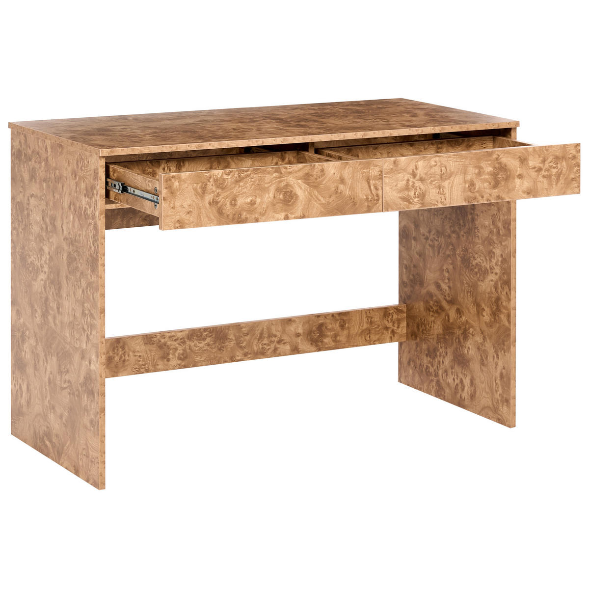 SCHREIBTISCH 110/50 cm Wurzelholz Optik Rondane - Braun, Holzwerkstoff (50/110/75cm) - Beliani