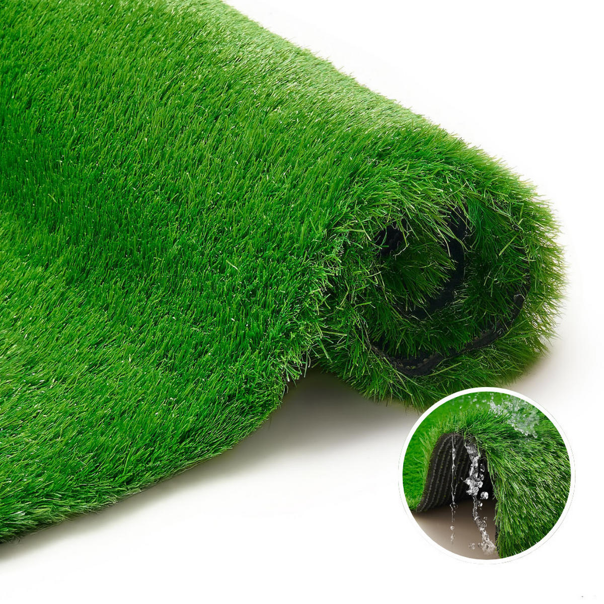 KUNSTRASEN Natural 40 mm – Rasenteppich für Garten & Terrasse, wetterfest 250/400 cm - Grün, Textil (250/400cm) - Tapiso
