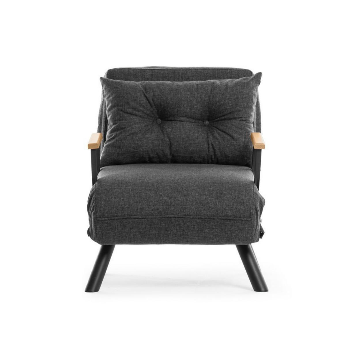 Calicosy ROZKLÁDACÍ látkové křeslo s kovovými nohami, šířka 67 cm - SANDO