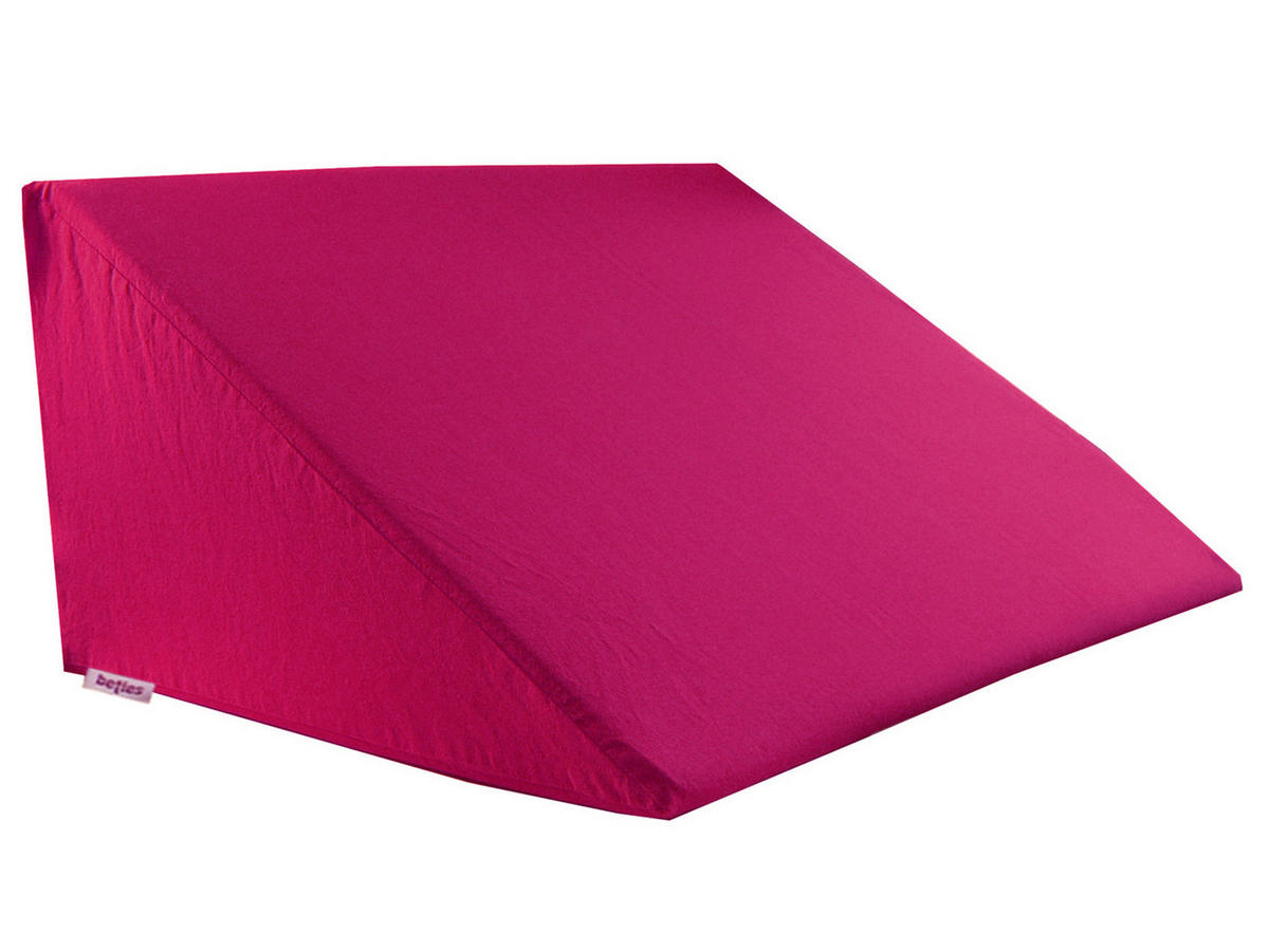 KEILKISSENBEZUG Basic 100% Baumwolle pink 62/49/30 cm - Pink, Textil (62/49cm) - beties Heimtextil