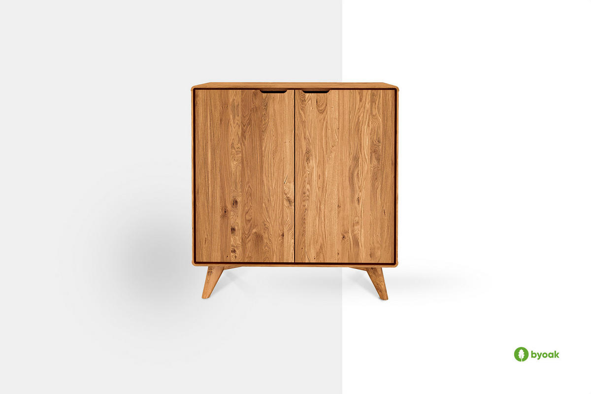 KOMMODE HOCH GREG Wildeiche - Wildeiche, Holz (90/92/40cm) - byoak