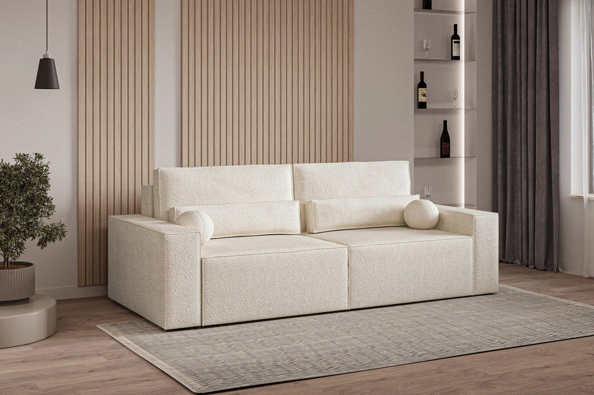SCHLAFSOFA - Denver mini - Creme (Anthology 20) - Creme, Holzwerkstoff (248/92/110cm) - Möblo
