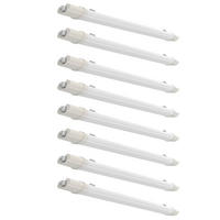 LED DECKENLEUCHTE Weiß Metall 8er Set - Weiß, Kunststoff (60/6/3.5cm)