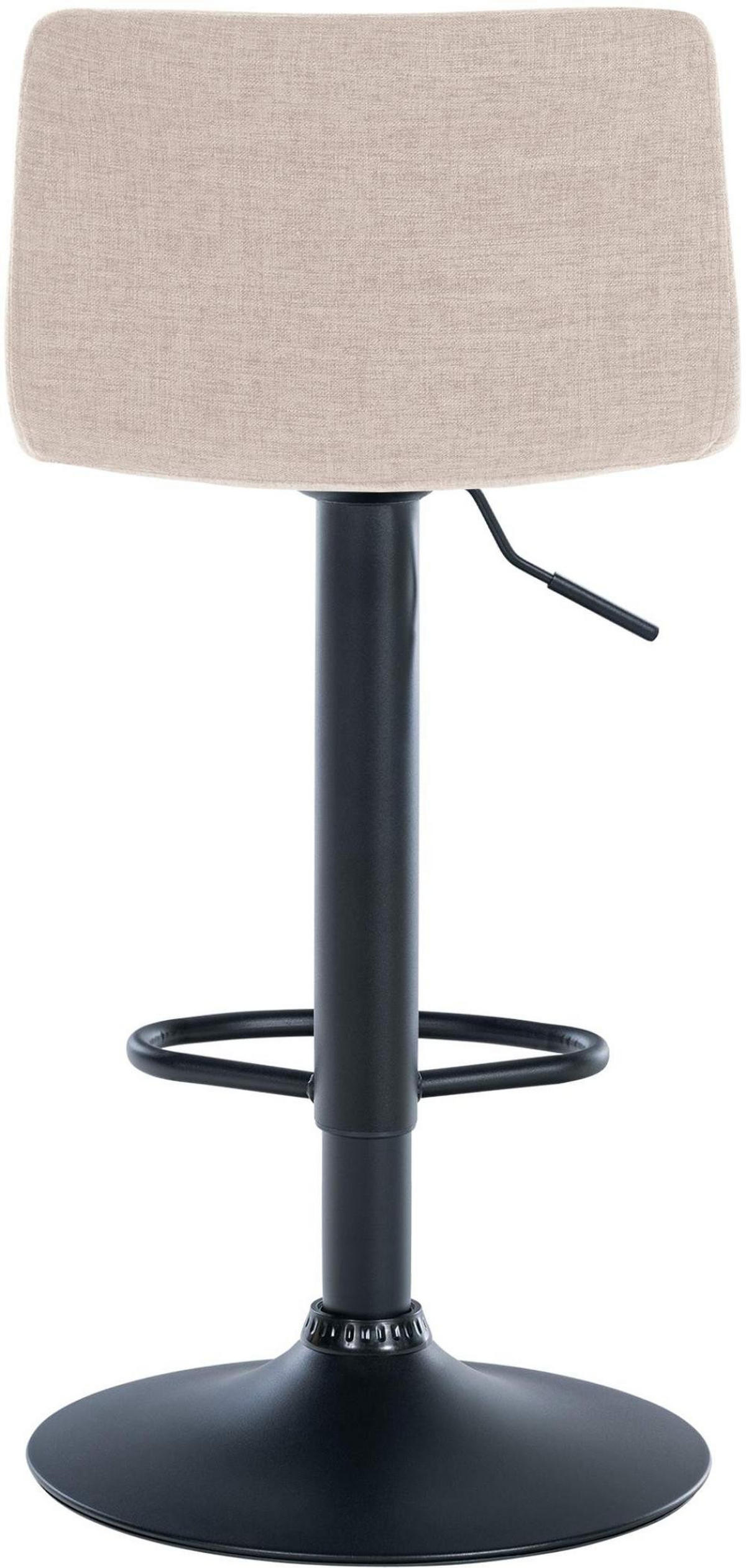 BARHOCKER 2er Set Stoff creme - Creme/Schwarz, Textil/Metall (39/84/36cm) - CLP