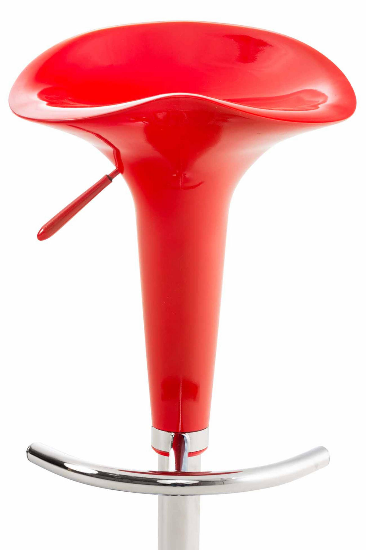 BARHOCKER Kunststoff Rot - Chromfarben/Rot, Kunststoff/Metall (37/87/37cm) - CLP
