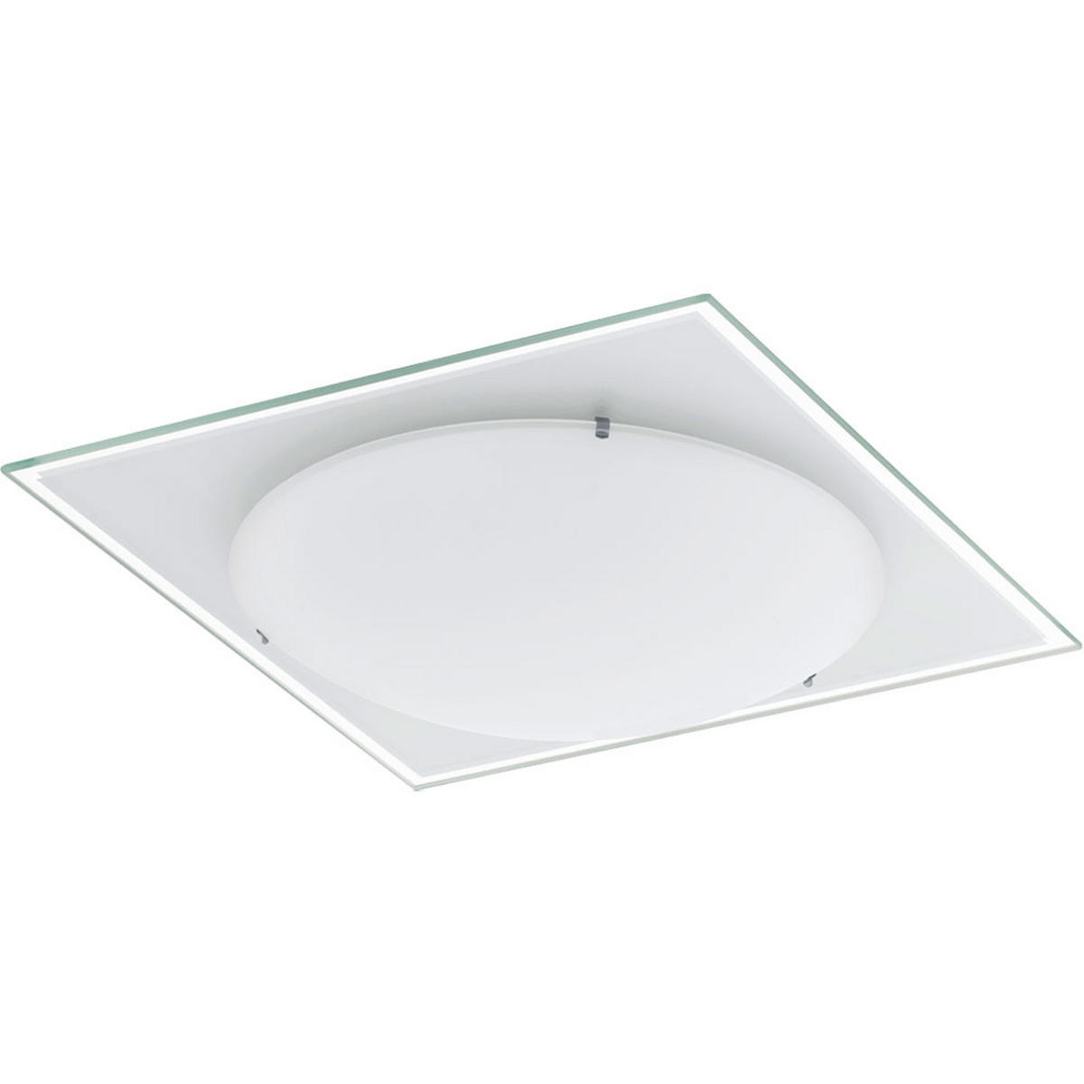 LED DECKENLEUCHTE KELY Glas satiniert Weiß - Weiß, Glas (30/30/8.5cm)