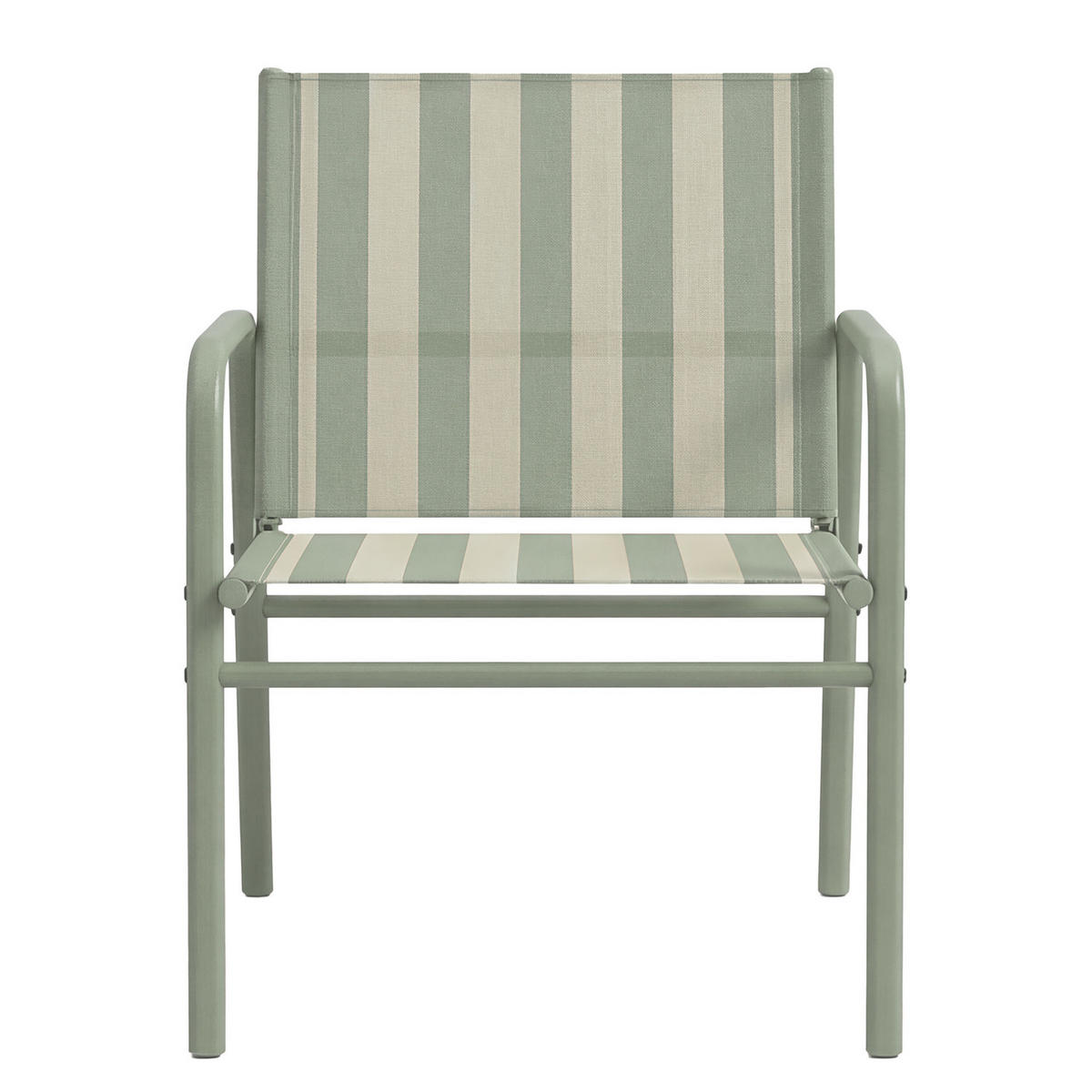 SITZGRUPPE - 5-teilig - Stahl - Weiß/Grün, Glas/Textil - home24