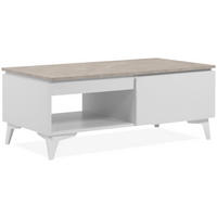 COUCHTISCH Bertrix 55/100/40 cm - Weiß, Holzwerkstoff (55/100/40cm) - Finori GmbH