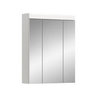 SPIEGELSCHRANK Scout Bad in weiß Nachbildung und weiß hochglanz B/H/T: 60x79x18 cm - Weiß, Glas/Holzwerkstoff (60/79/18cm)