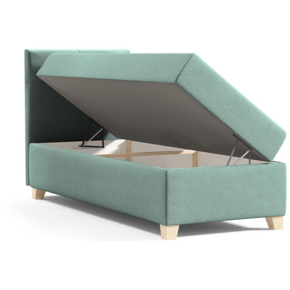 POLSTERBETT Helen Mini 103/206/106 grün - Grün, Holzwerkstoff/Textil (100/200cm) - Beautysofa