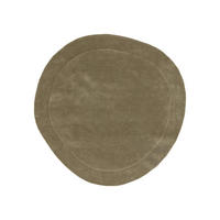 WOLLTEPPICH Shape Hellgrün ø 200 cm rund - Hellgrün, Textil (200/200cm) - benuta Pure