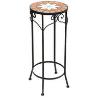 BLUMENHOCKER Merano 62 cm Rund 12011 - Schwarz, Metall (26/62/26cm) - DanDiBo