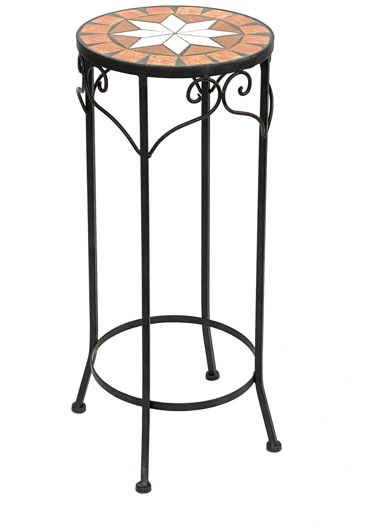 BLUMENHOCKER Merano 62 cm Rund 12011 - Schwarz, Metall (26/62/26cm) - DanDiBo