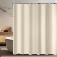 DUSCHVORHANG 100x170 cm Beige Wasserabweisend Beschwerter Saum - Beige, Textil (100/170cm)