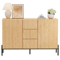 SIDEBOARD 115,5/40/76 cm Natur aus MDF mit Türen und Schubladen - Naturfarben, Holzwerkstoff (115.5/76/40cm) - OKWISH