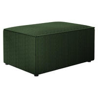 POLSTERHOCKER Karl Cord - Schwarz/Grün, Holz/Kunststoff (60/38/45cm) - MIRJAN24